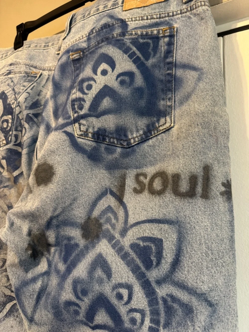 The ultimate boyfriend jeans hand painted streetwear 40x32 - Picture 7 of 11